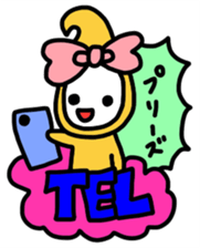 Ribbon-chan.Sometimes Flower-chan. sticker #4807726