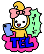 Ribbon-chan.Sometimes Flower-chan. sticker #4807726