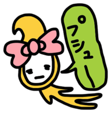 Ribbon-chan.Sometimes Flower-chan. sticker #4807728