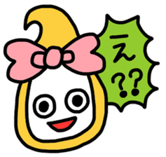 Ribbon-chan.Sometimes Flower-chan. sticker #4807733