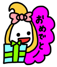 Ribbon-chan.Sometimes Flower-chan. sticker #4807749