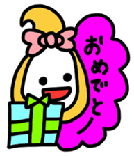 Ribbon-chan.Sometimes Flower-chan. sticker #4807749