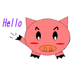 Pink Pig to mischief sticker #4810721