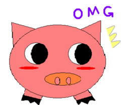 Pink Pig to mischief sticker #4810730