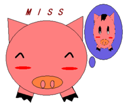 Pink Pig to mischief sticker #4810734