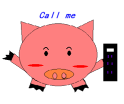 Pink Pig to mischief sticker #4810737
