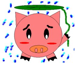 Pink Pig to mischief sticker #4810744
