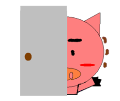 Pink Pig to mischief sticker #4810749