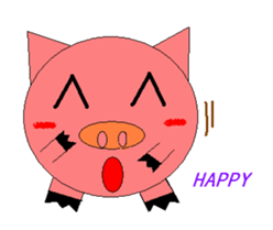 Pink Pig to mischief sticker #4810750