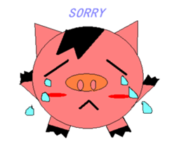 Pink Pig to mischief sticker #4810751