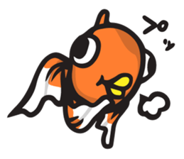 Front goldfish "Mr. Omedeka" sticker #4810883
