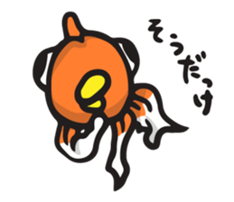Front goldfish "Mr. Omedeka" sticker #4810885