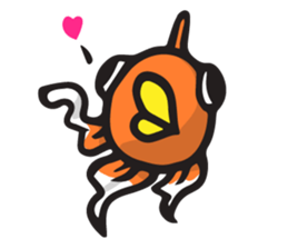 Front goldfish "Mr. Omedeka" sticker #4810890