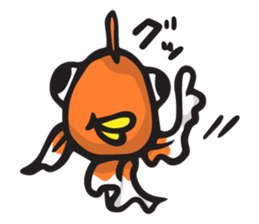 Front goldfish "Mr. Omedeka" sticker #4810893