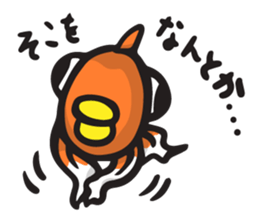 Front goldfish "Mr. Omedeka" sticker #4810905
