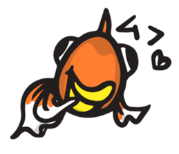 Front goldfish "Mr. Omedeka" sticker #4810906