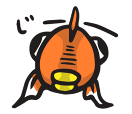 Front goldfish "Mr. Omedeka" sticker #4810909