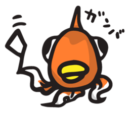 Front goldfish "Mr. Omedeka" sticker #4810911