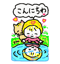 Baby and cat part6 sticker #4811619