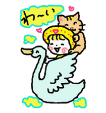 Baby and cat part6 sticker #4811625