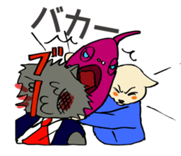 The cats are in trouble with love. sticker #4812299