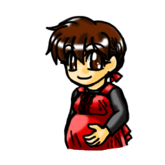 Pregnant woman daily life sticker