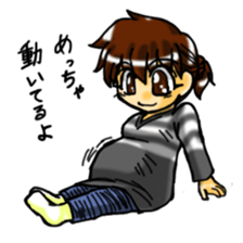 Pregnant woman daily life sticker sticker #4814389