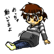 Pregnant woman daily life sticker sticker #4814389