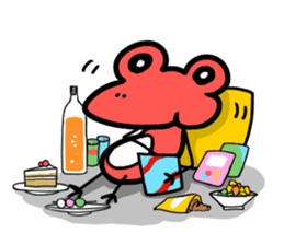 Frogman Red sticker #4814475