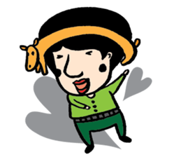 Mr. Big Nose loves daydreaming. sticker #4814486