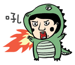 Mr. Big Nose loves daydreaming. sticker #4814490