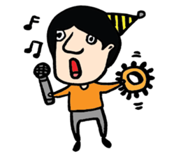 Mr. Big Nose loves daydreaming. sticker #4814501