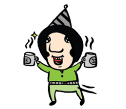 Mr. Big Nose loves daydreaming. sticker #4814503