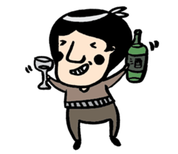 Mr. Big Nose loves daydreaming. sticker #4814512