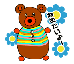 antique stuffed doll Sticker sticker #4815055