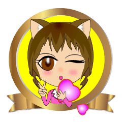 Cat, girl and women's everyday stickers