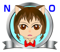 Cat, girl and women's everyday stickers sticker #4815483