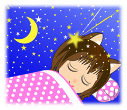 Cat, girl and women's everyday stickers sticker #4815485