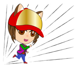 Cat, girl and women's everyday stickers sticker #4815492