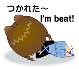 Cat, girl and women's everyday stickers sticker #4815506