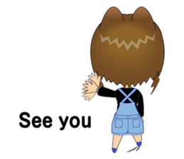 Cat, girl and women's everyday stickers sticker #4815507