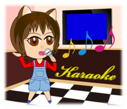 Cat, girl and women's everyday stickers sticker #4815512