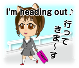 Cat, girl and women's everyday stickers sticker #4815515