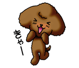 Cute Toy Poodle Sticker(Japanese) sticker #4816363
