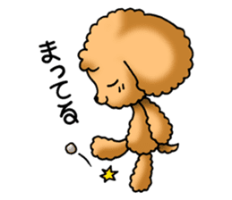 Cute Toy Poodle Sticker(Japanese) sticker #4816365