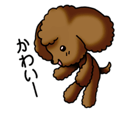 Cute Toy Poodle Sticker(Japanese) sticker #4816373