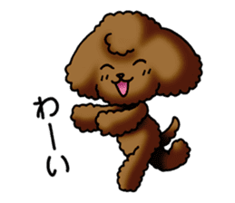Cute Toy Poodle Sticker(Japanese) sticker #4816375