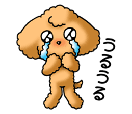 Cute Toy Poodle Sticker(Japanese) sticker #4816385