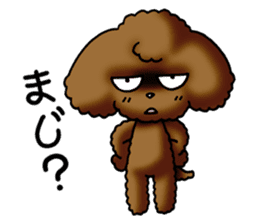 Cute Toy Poodle Sticker(Japanese) sticker #4816389