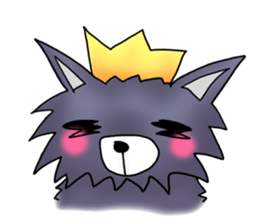 Fluffy wolf sticker #4816723